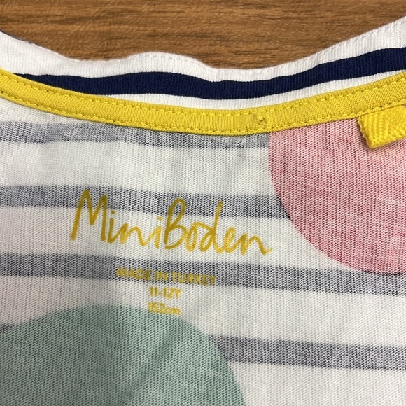 Mini Boden Jersey stripes hearts ❤️ dress size 11/12 - Picture 9 of 11